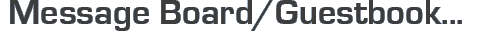 Message Board/Guestbook